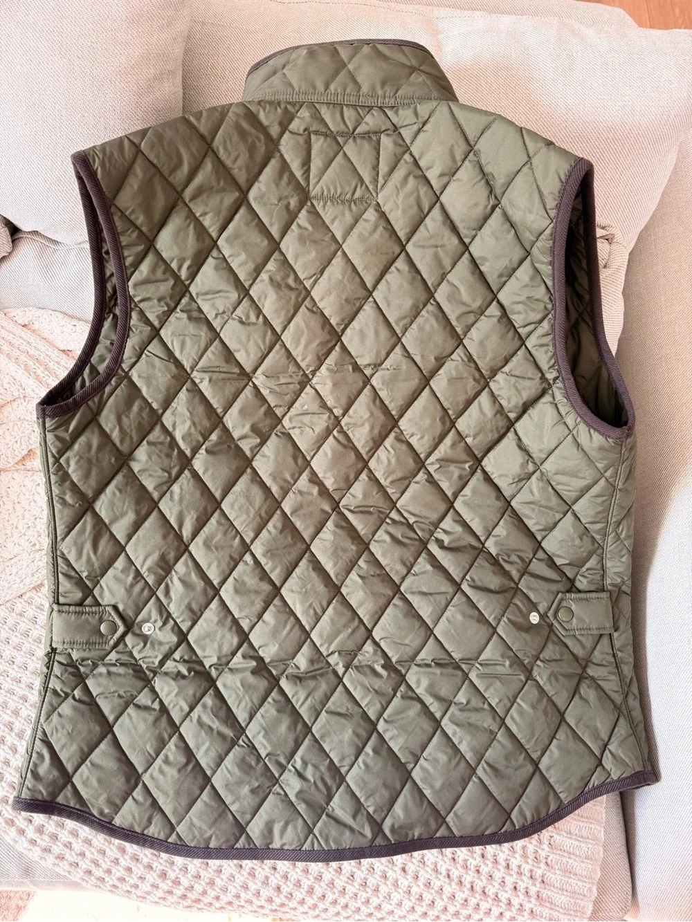 Men’s J.Crew Authentic Outerwear Quilted Vest Olive Green NWT L